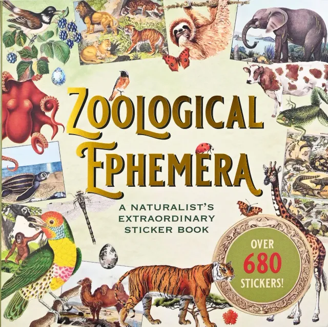 Peter Pauper Press Zoological Ephemera klistremerkebok 680-pk dyr