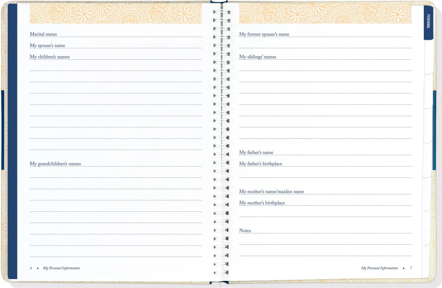 Peter Pauper Press Peace of Mind Planner innbundet organizer