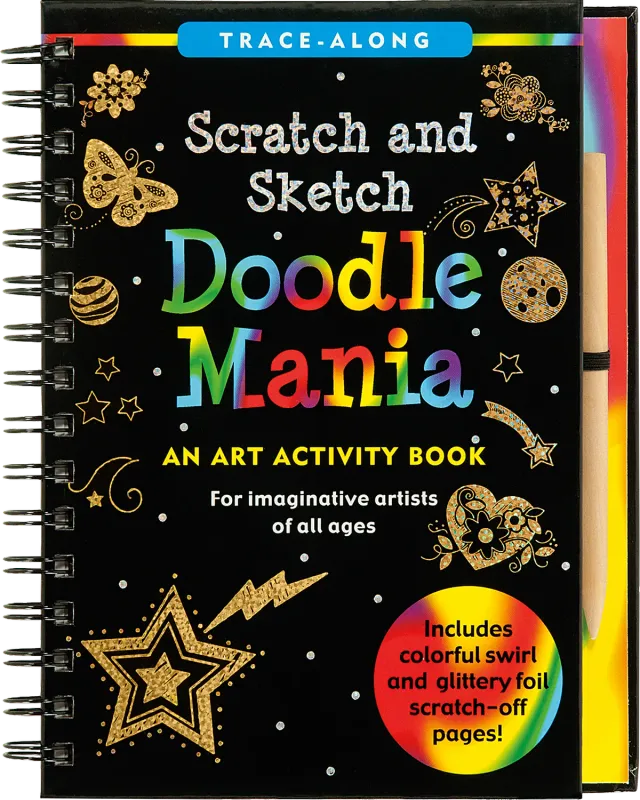 Peter Pauper Press Scratch and Sketch Doodle Mania skrapebok barn