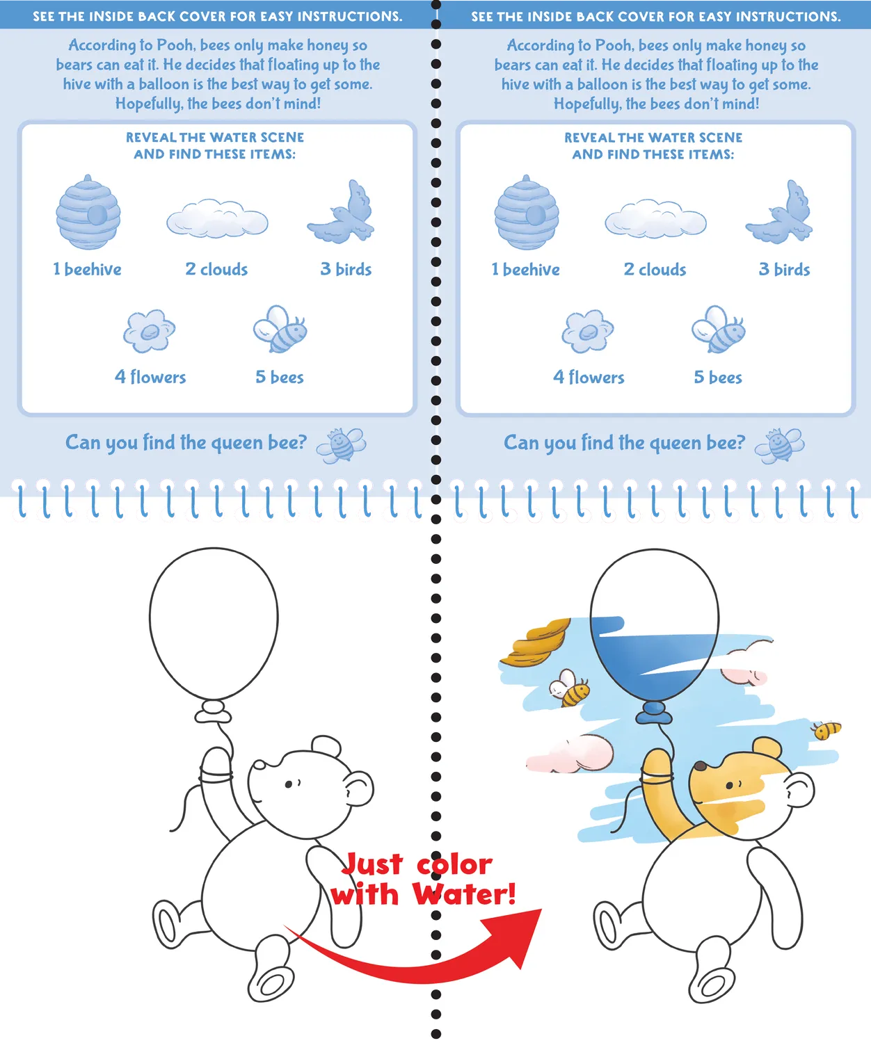 Peter Pauper Press Winnie-the-Pooh malebok vannmaling barn 3 år