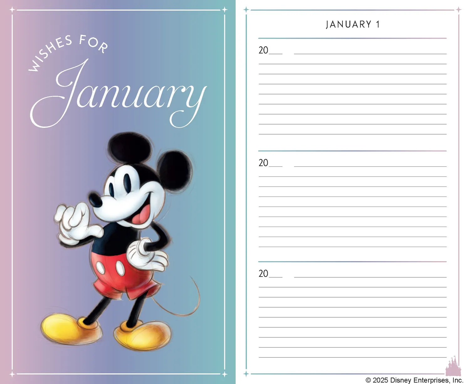 Chronicle Books Disney One Wish a Day dagbok tre år
