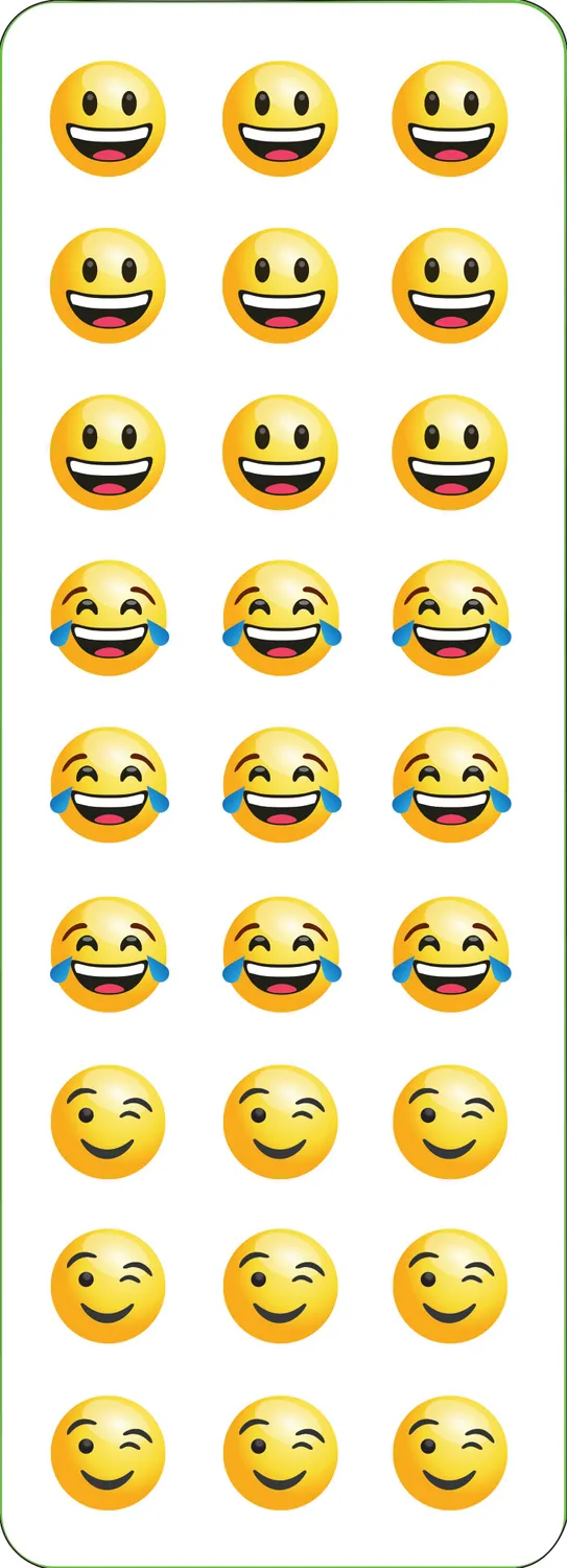 Peter Pauper Press Emojis klistremerkesett 115 stk holografisk