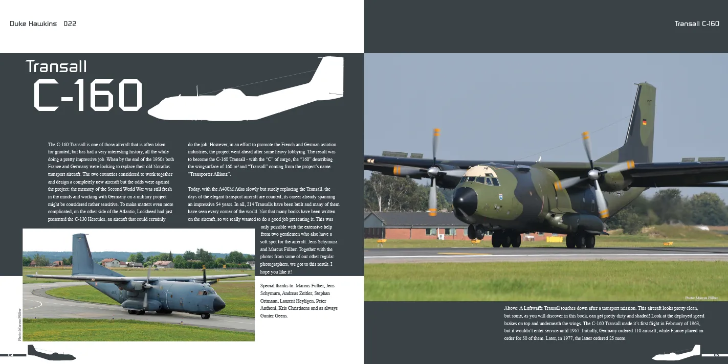 Duke Hawkins C-160 Transall bok 116 sider walkaround