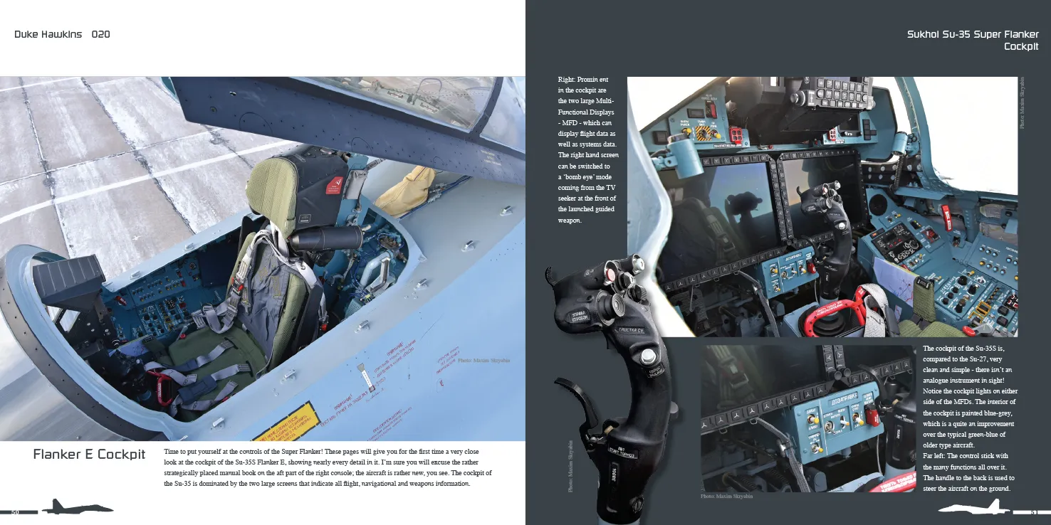 Duke Hawkins Sukhoi Su-35S Flanker E bok 116 sider cockpit
