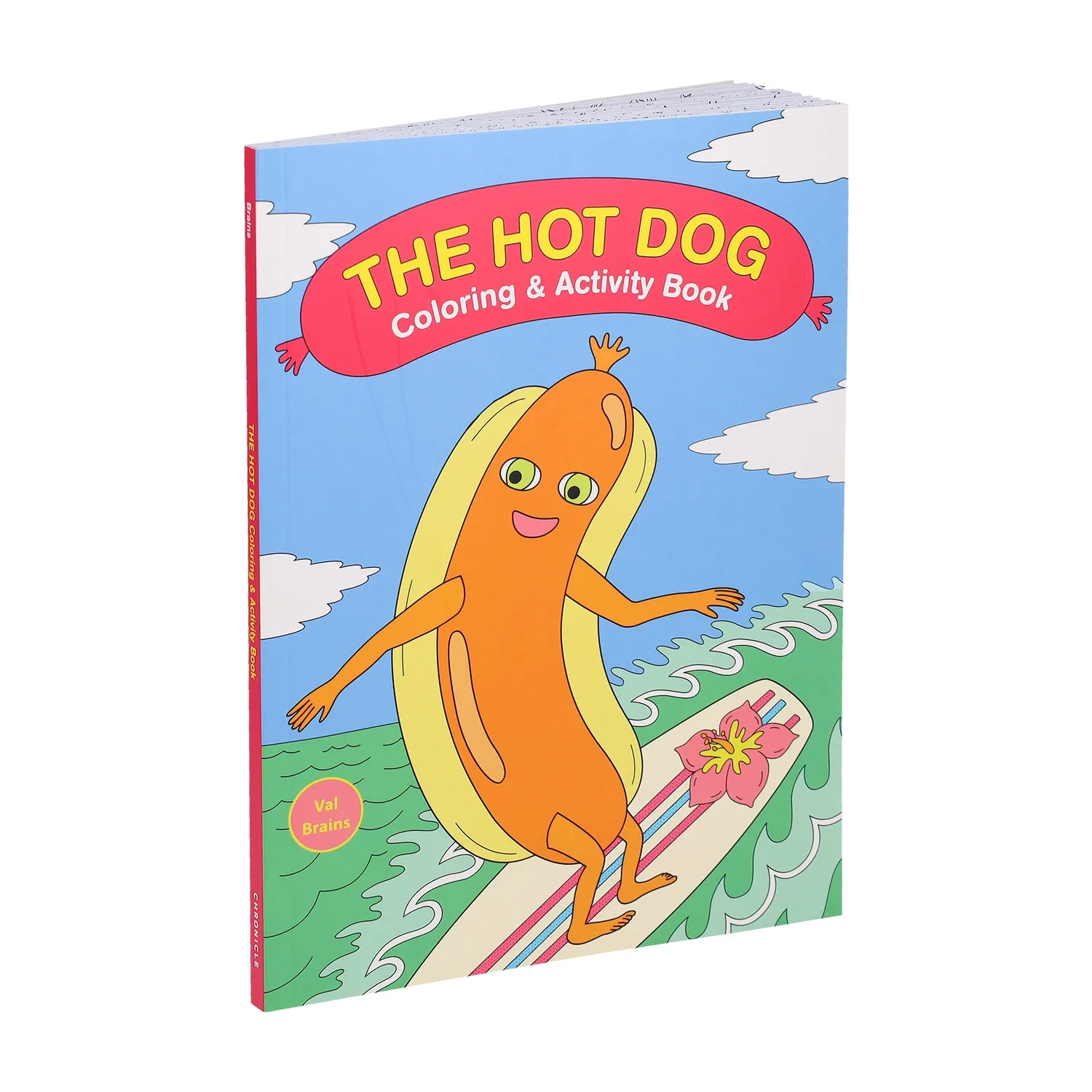 Abrams Hot Dog Coloring Activity Book fargebok pocket humor