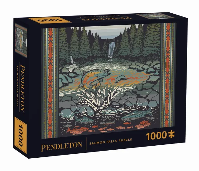 Abrams and Chronicle Pendleton Salmon Falls puslespill 1000 brikker laks