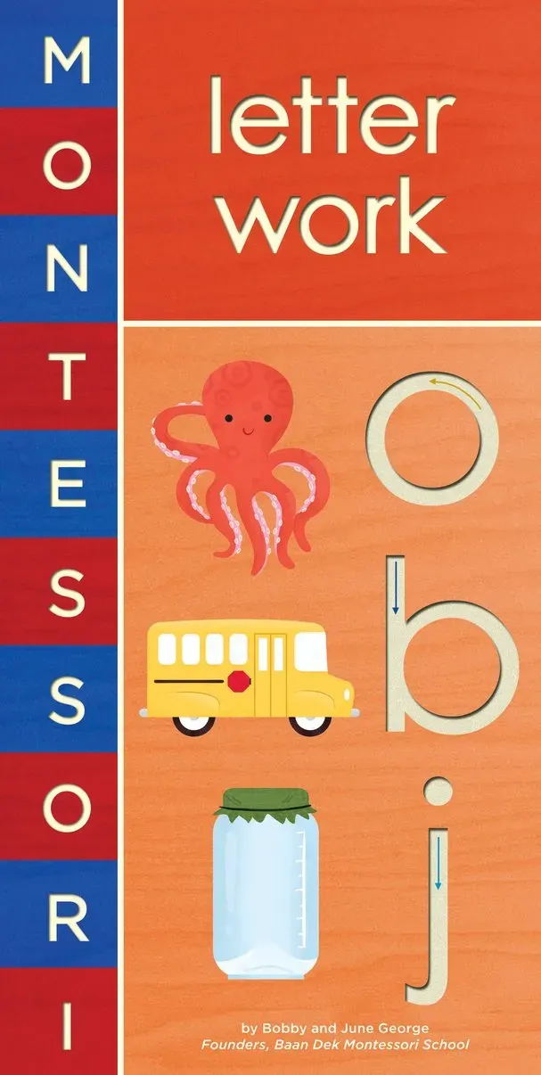Montessori Letter Work pappbok lærebok bokstaver