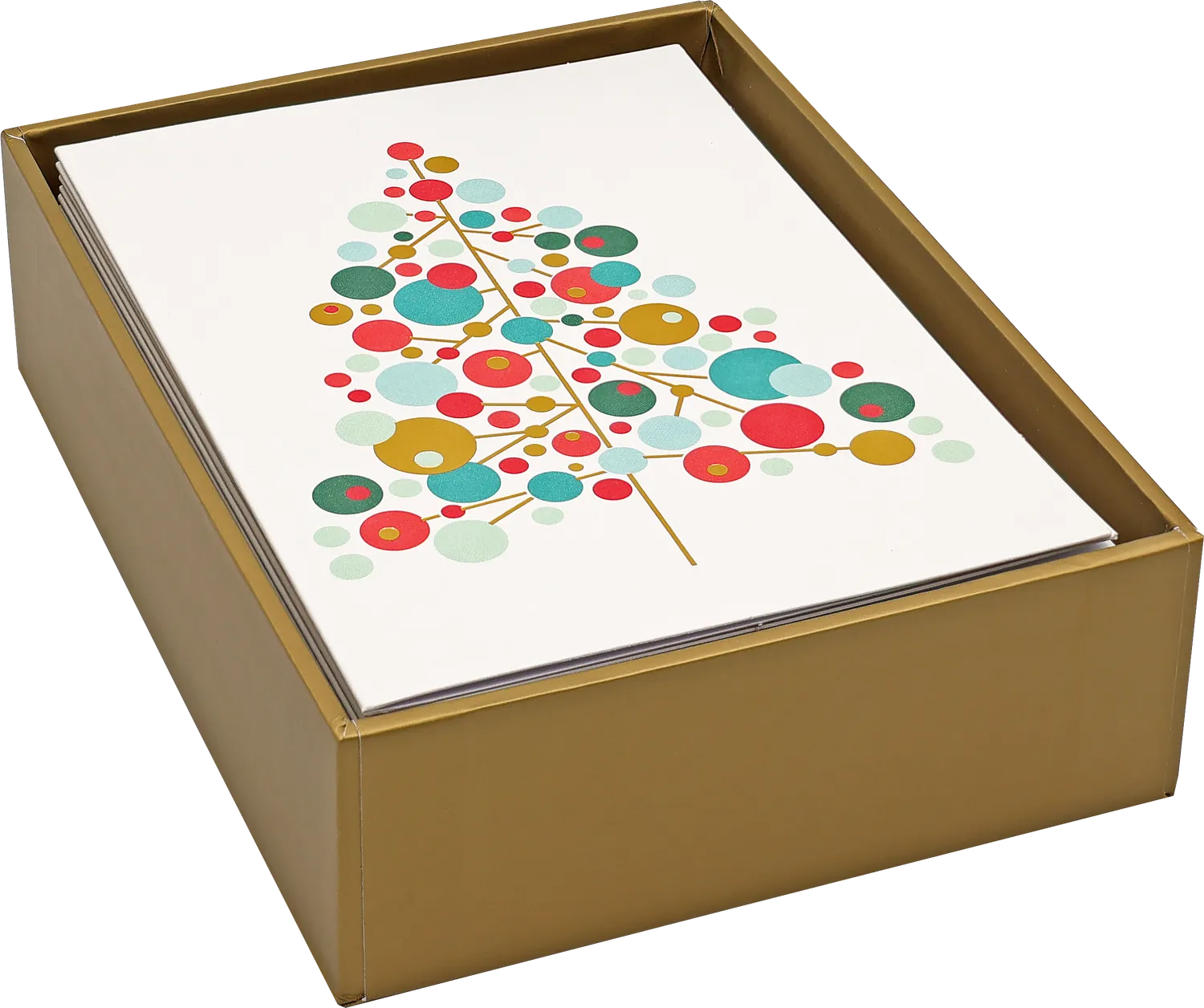 Peter Pauper Press Ornamental Tree julekort 20-pakn gullfolie