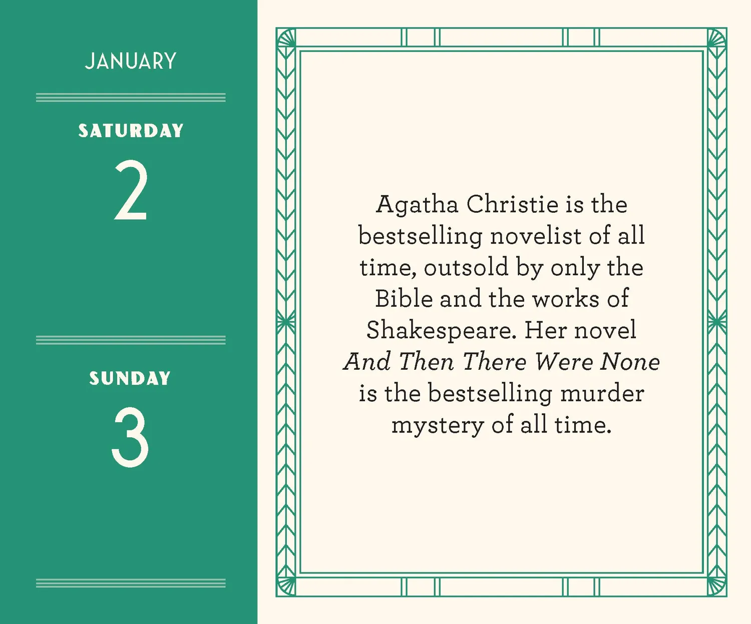 Abrams & Chronicle Books Agatha Christie 2027 kalender