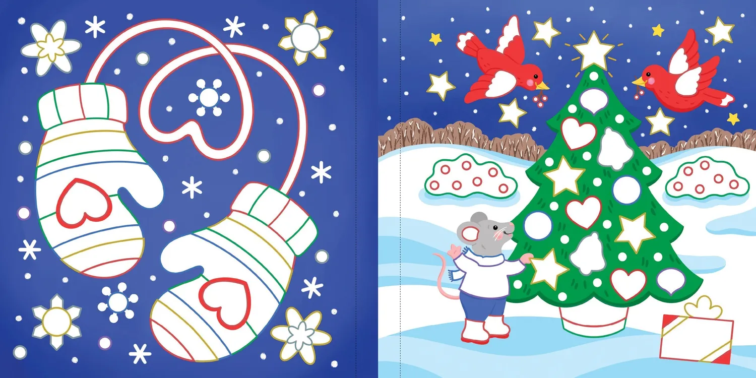 Peter Pauper Press Color-by-Foil Christmas foliebok jul