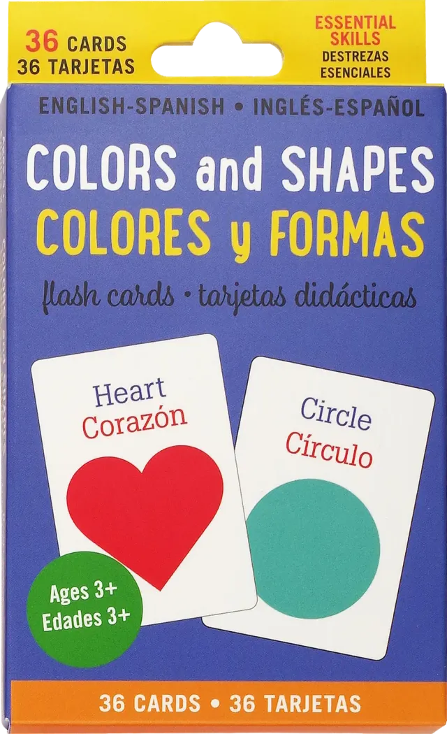 Peter Pauper Press Colors Shapes læringskort 36 kort tospråklig