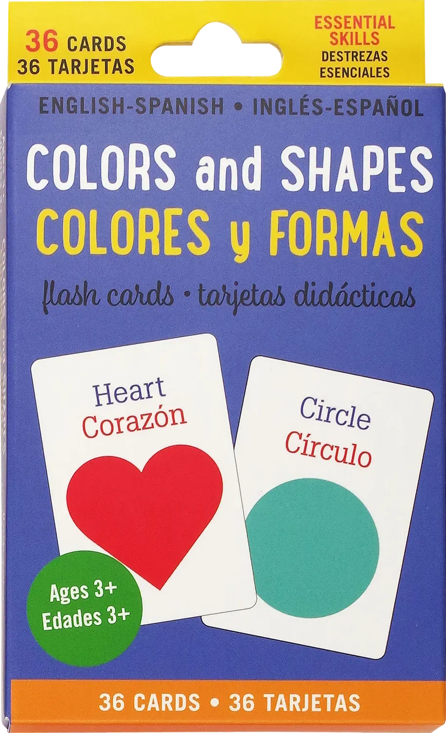 Peter Pauper Press Colors Shapes læringskort 36 kort tospråklig