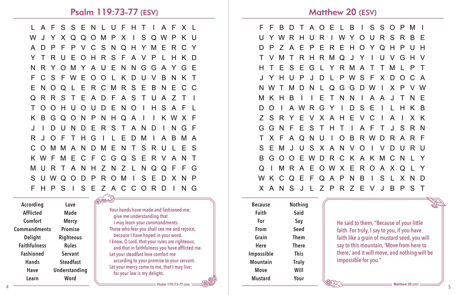 Peter Pauper Press Bible Verse Large Print Word Search ordsøk stor skrift