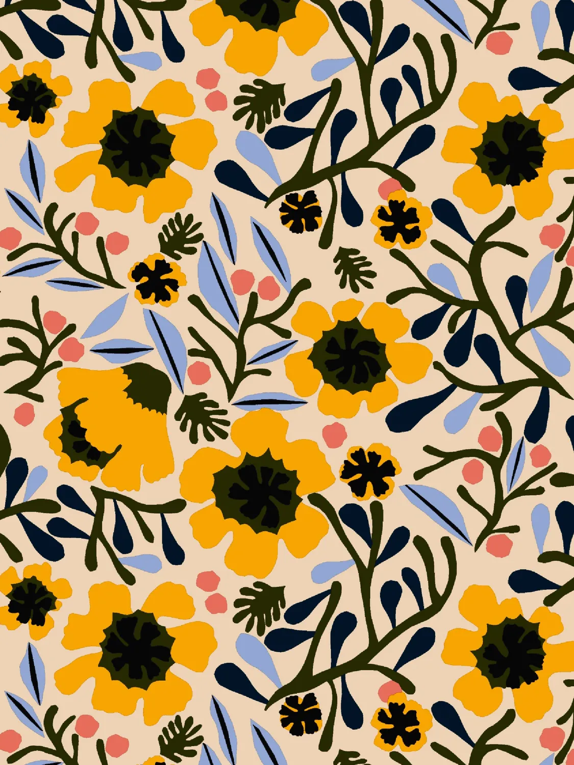 Marimekko Kukka notatkort 16-pakning blomster