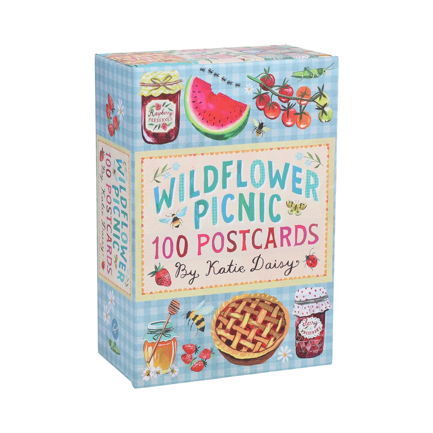 Wildflower Picnic Postcards postkortbok 100 stk Katie Daisy