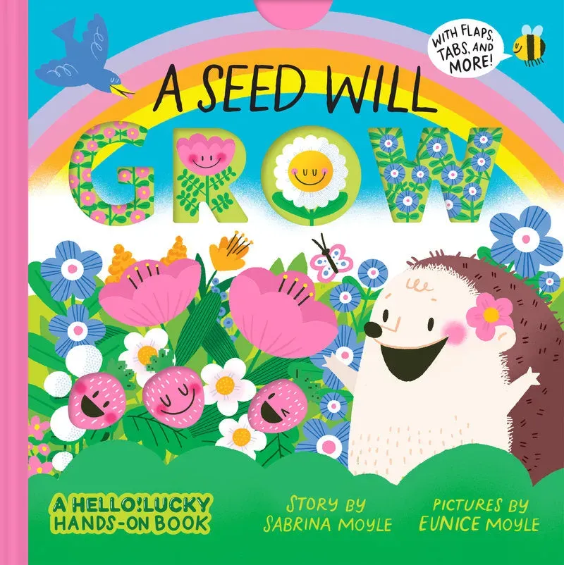 Hello!Lucky A Seed Will Grow pappbok interaktiv 0-3 år