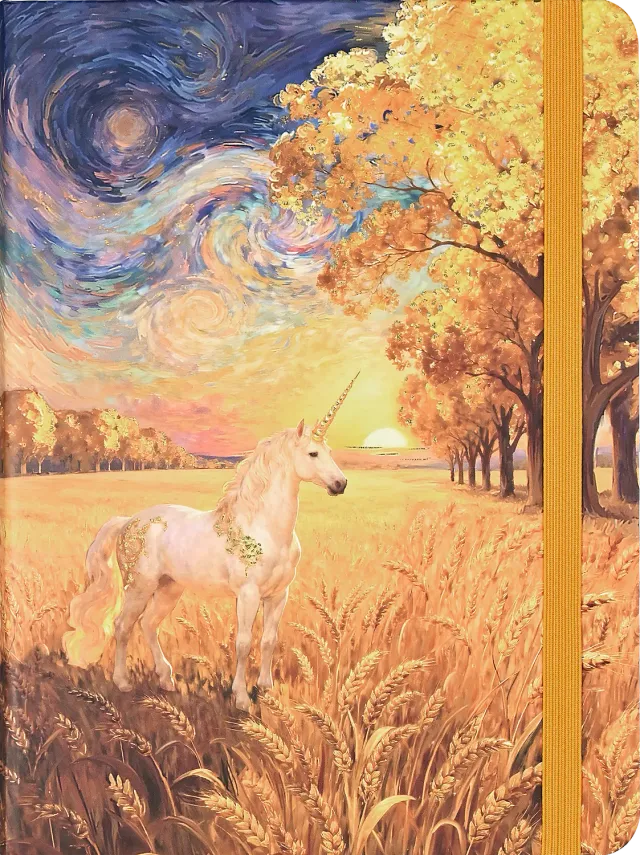 Peter Pauper Press Golden Unicorn notatbok gullkant