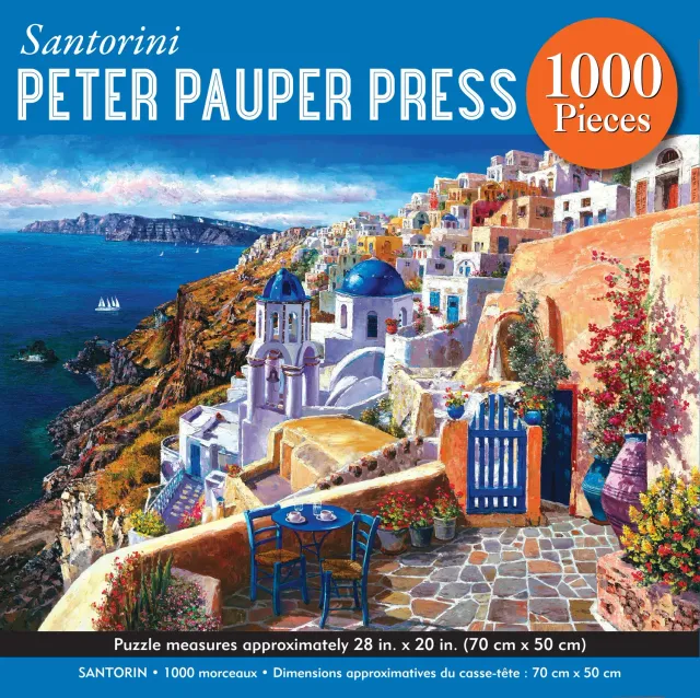 Peter Pauper Press Santorini puslespill 1000 brikker terrasse