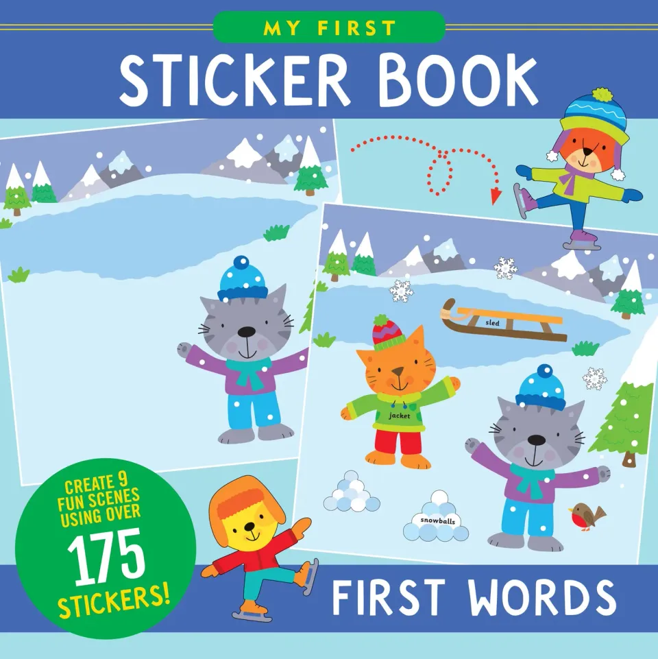 Peter Pauper Press My First Sticker Book First Words klistremerkebok