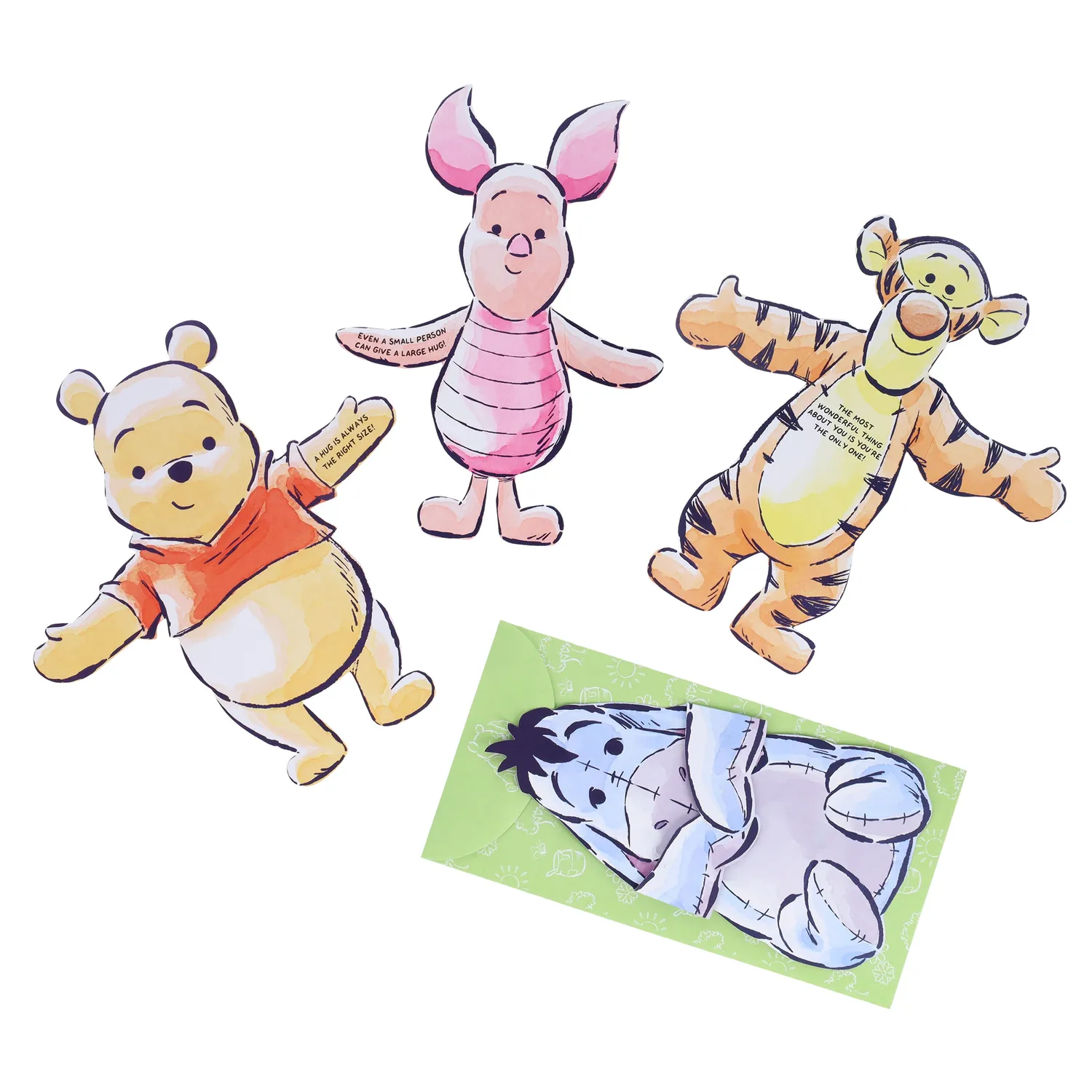 Disney Winnie the Pooh Hugs notecards 12 kort