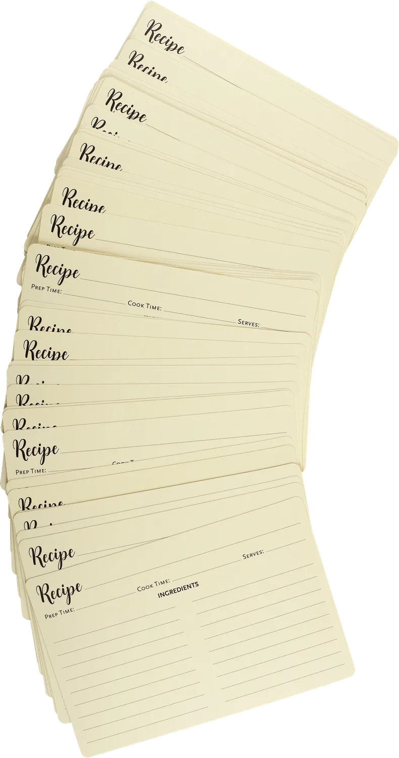 Peter Pauper Press Recipe Card Refills oppskriftskort 50-pakning arkivkvalitet