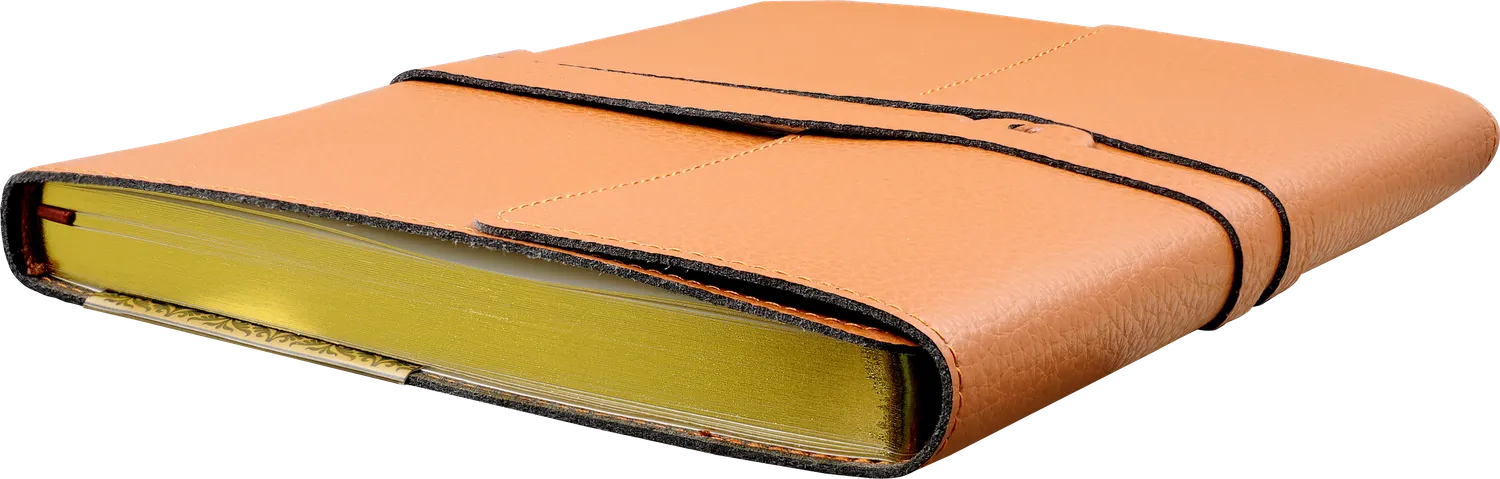 Peter Pauper Press Leather Wrap journal linjert vegansk skinn