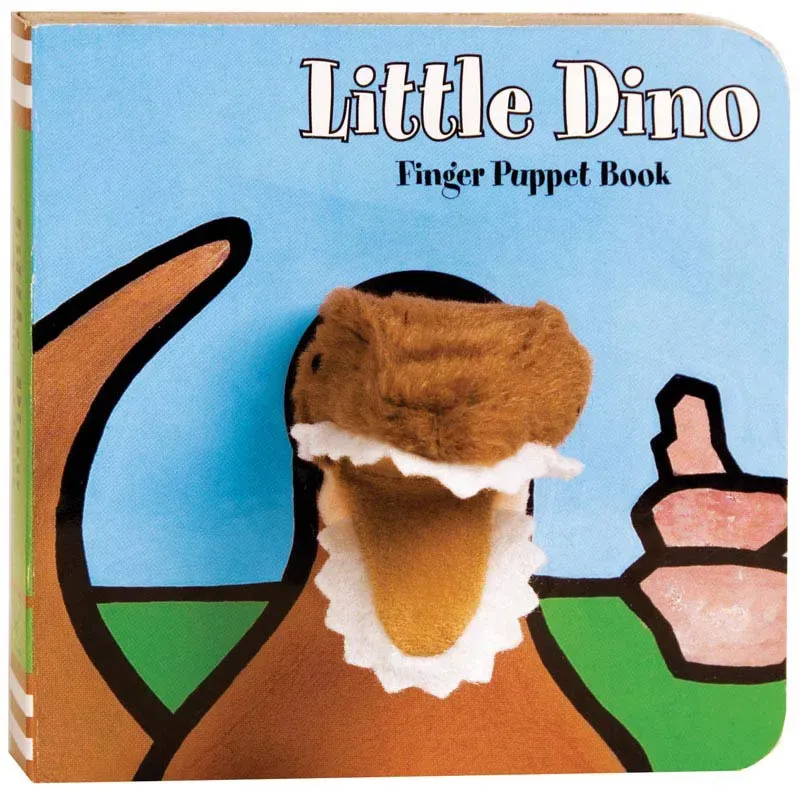 Abrams and Chronicle Little Dino pekebok med fingerdukke