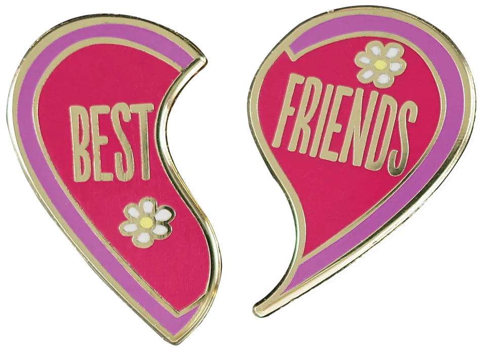 Peter Pauper Press Best Friends emaljepins 2-pak gaveeske