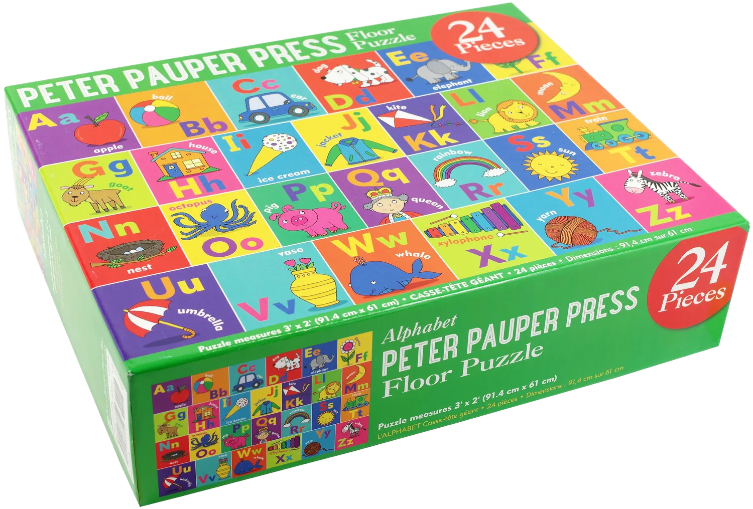 Peter Pauper Press Alphabet gulvpuslespill 24 brikker