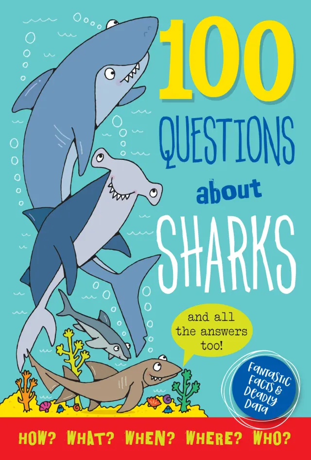 Peter Pauper Press 100 Questions about Sharks barnebok innbundet