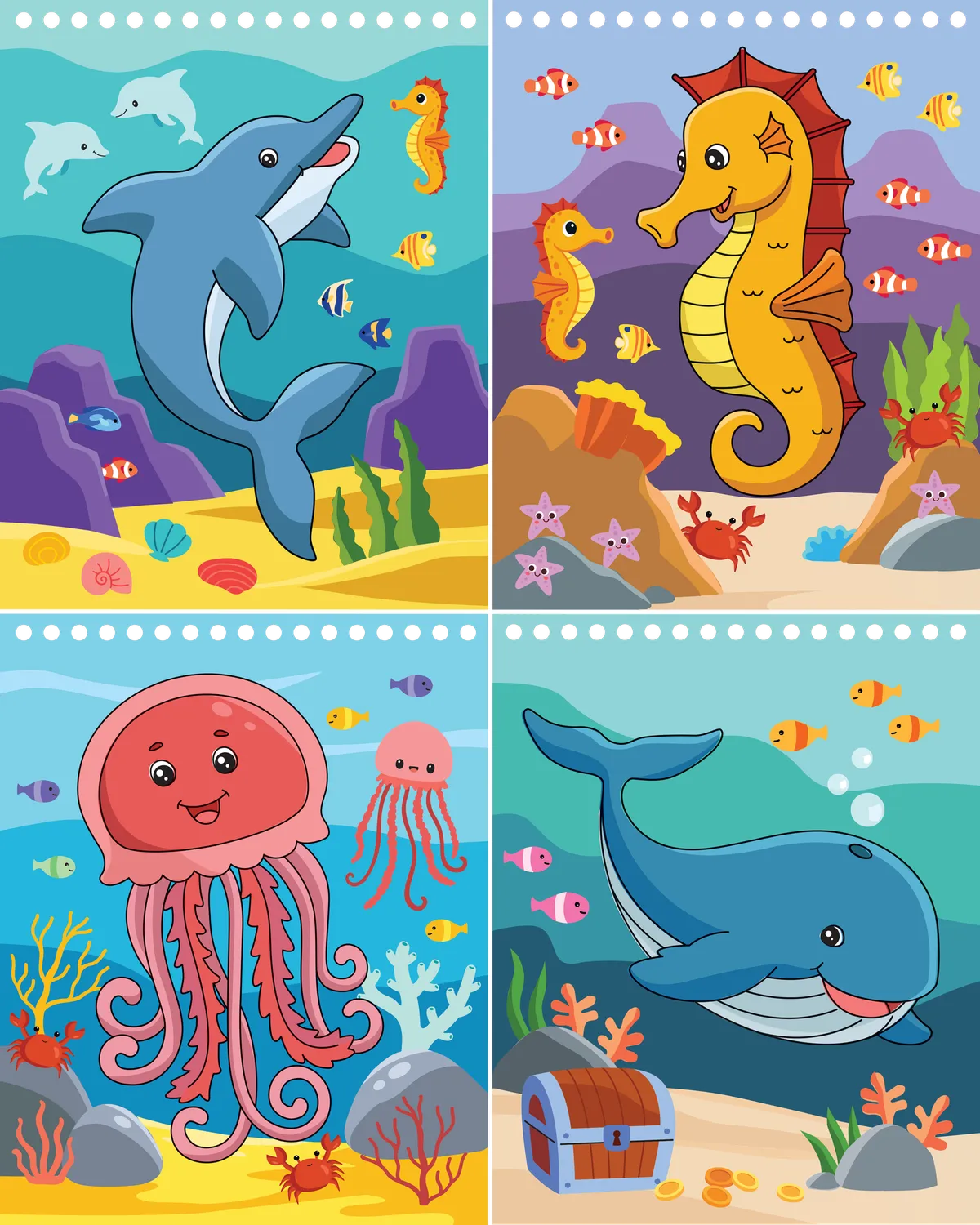 Peter Pauper Press Color With Water malebok Under the Sea