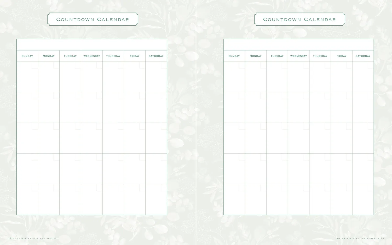 Peter Pauper Press Ultimate Wedding Planner bryllupsplanlegger Eucalyptus