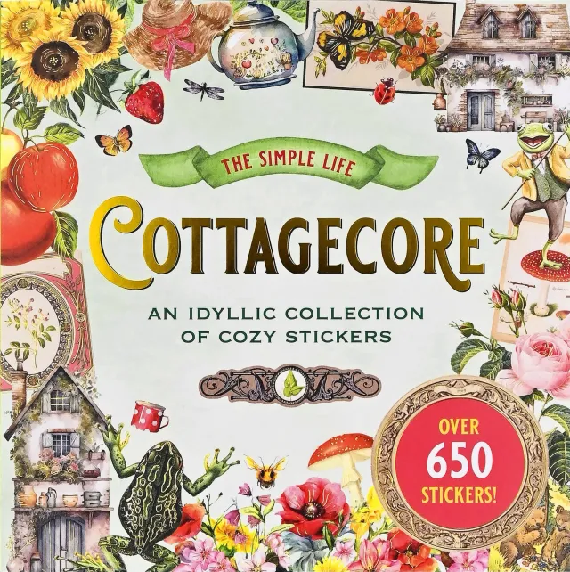 Peter Pauper Press Cottagecore klistremerkebok 650 stk