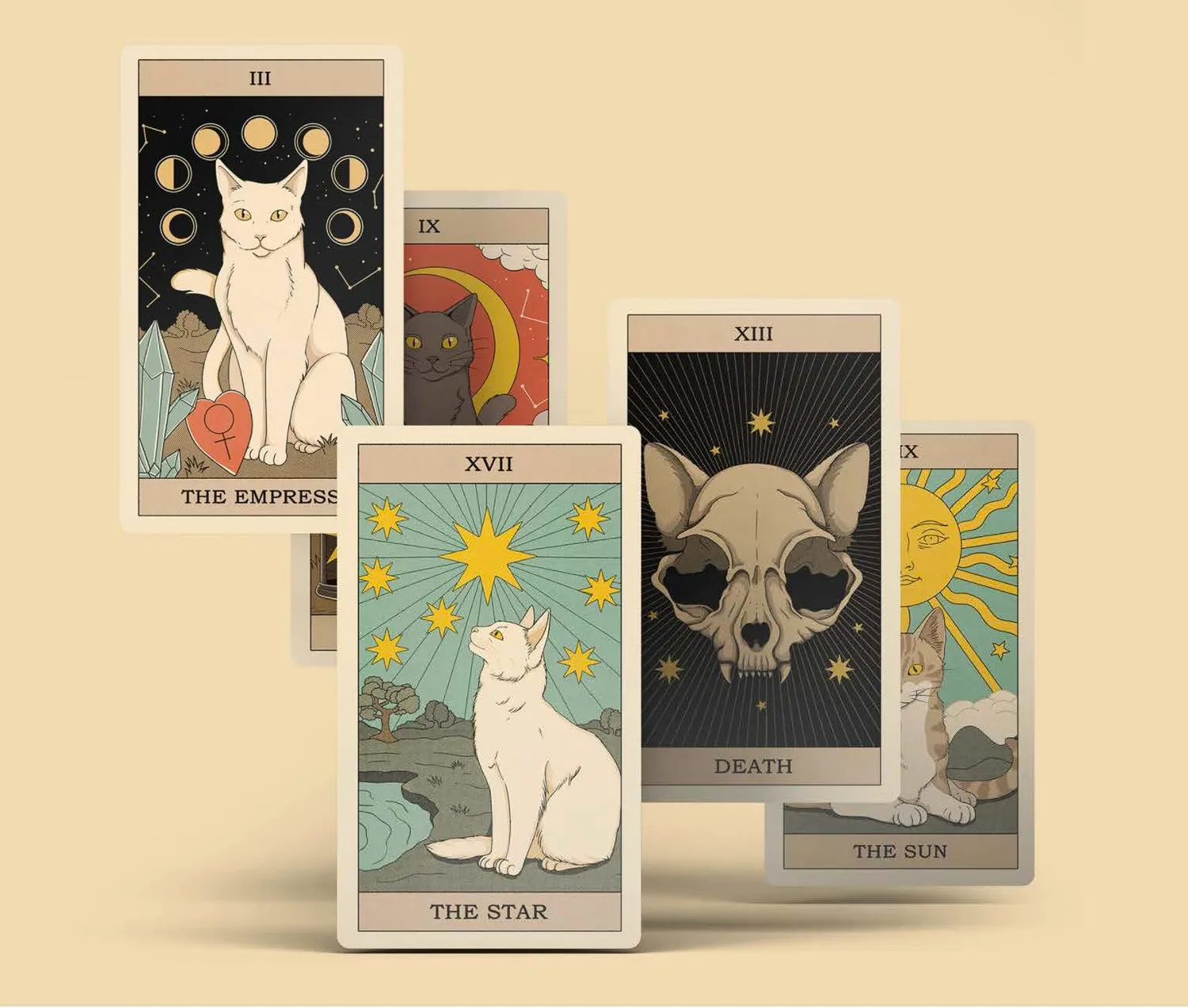 Cats Rule the Earth Tarot tarotkort 78 kort med guidebok