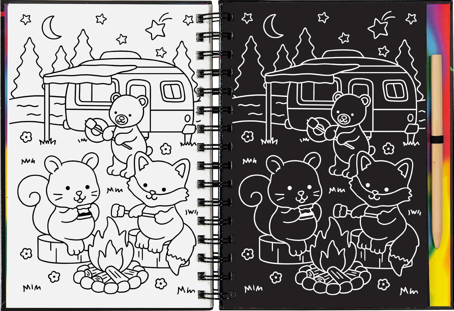Peter Pauper Press Cozy Animals skrapebok 64 sider trepenn