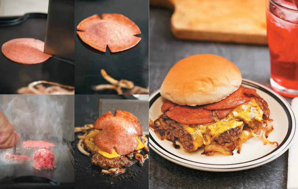Abrams Great American Burger Book kokebok innbundet regional