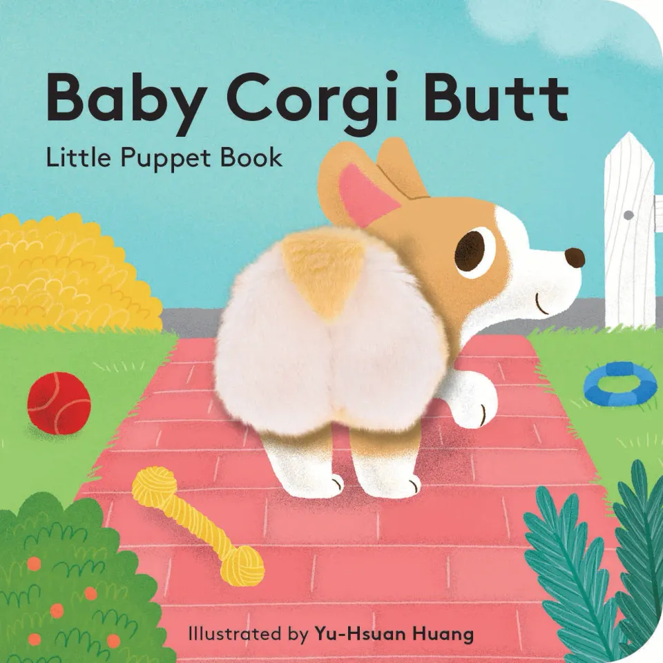 Abrams & Chronicle Books Baby Corgi Butt pekebok fingerdukke