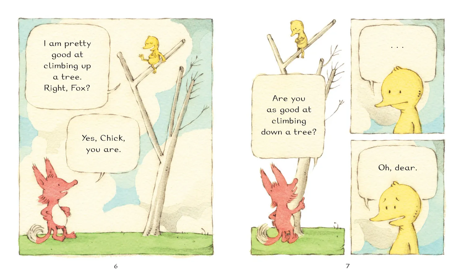 Fox & Chick Up and Down lesebok pocket 5-8 år