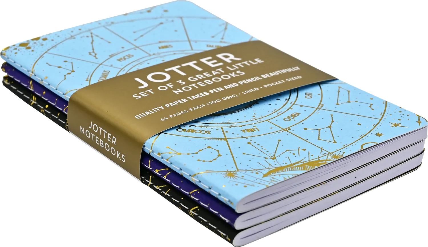 Peter Pauper Press Jotter Celestial notatbok 3-pakning linjert