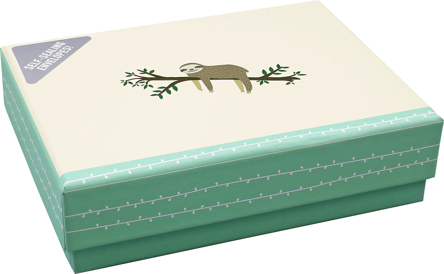 Peter Pauper Press Sloth notatkort 14-pk mintgrønn