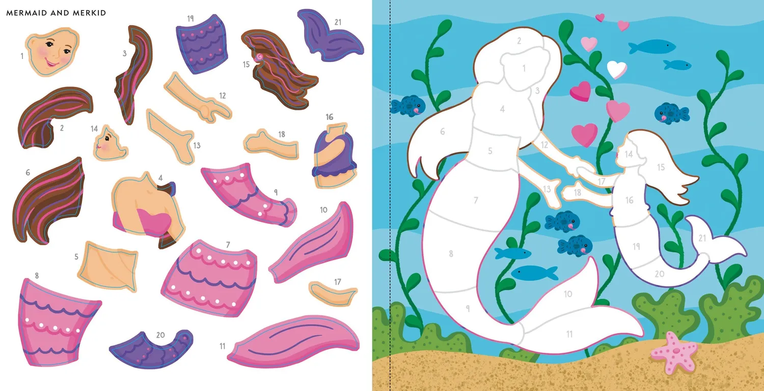 Peter Pauper Press My First Mermaids & More klistremerkebok
