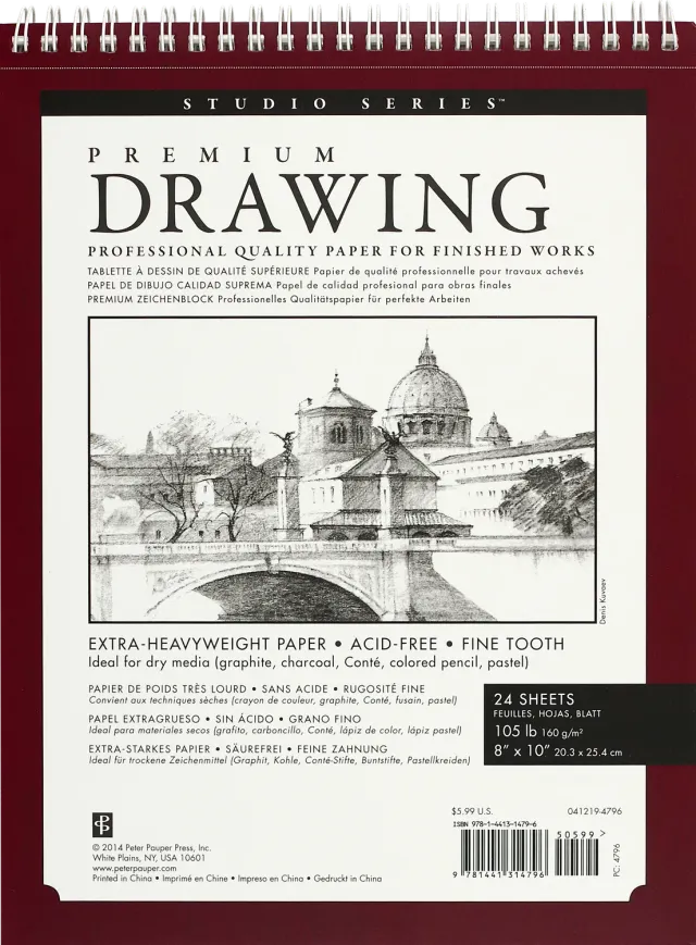 Peter Pauper Press Premium Drawing Pad tegneblokk 8x10