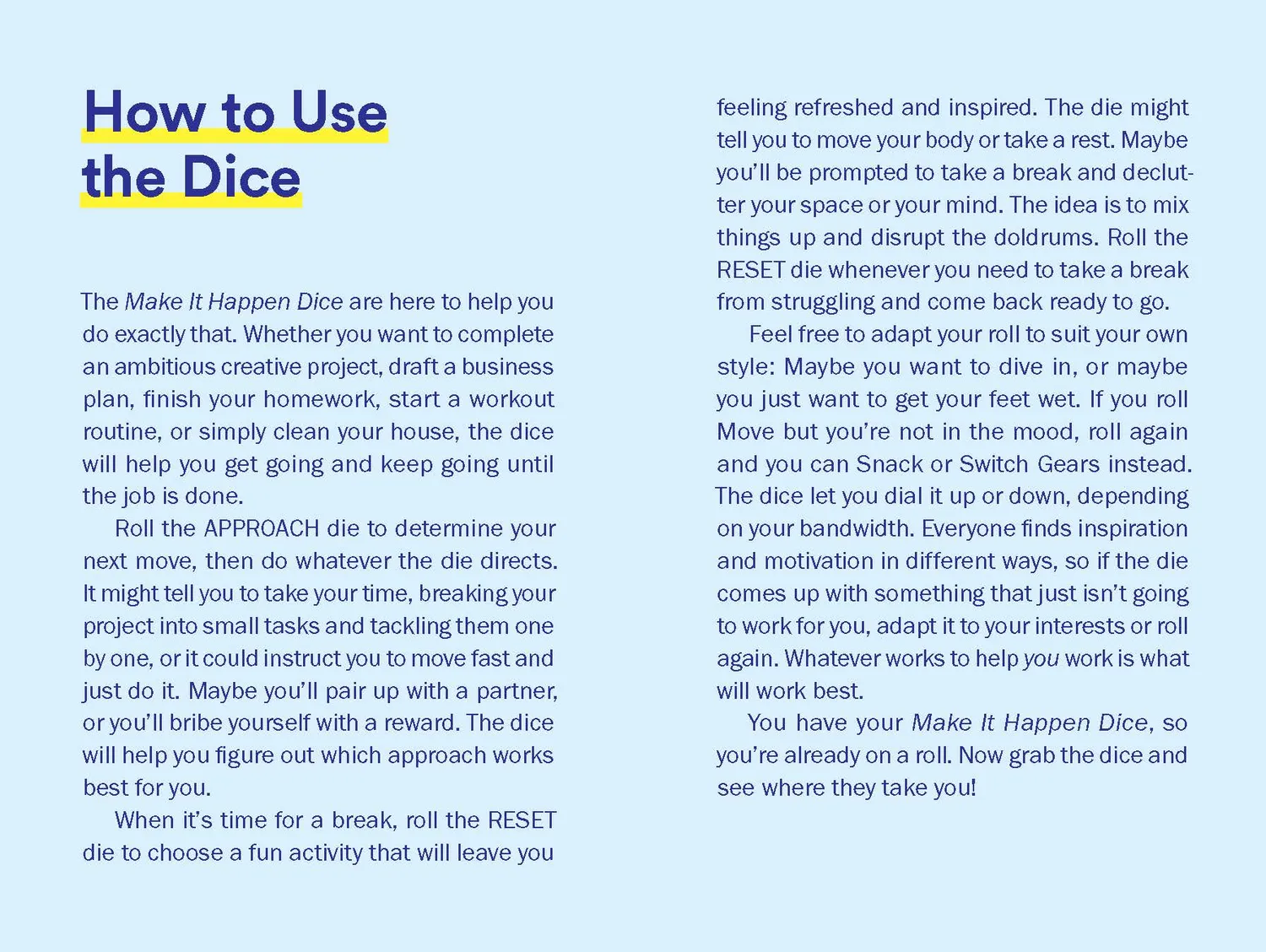 Abrams and Chronicle Make It Happen Dice spill 2 terninger
