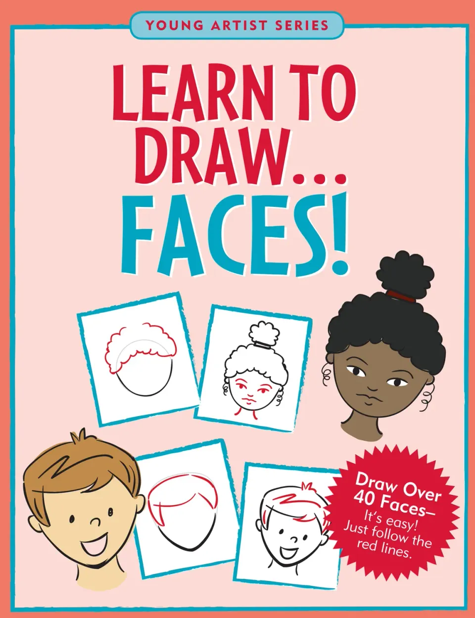 Peter Pauper Press Learn to Draw Faces tegnebok barn