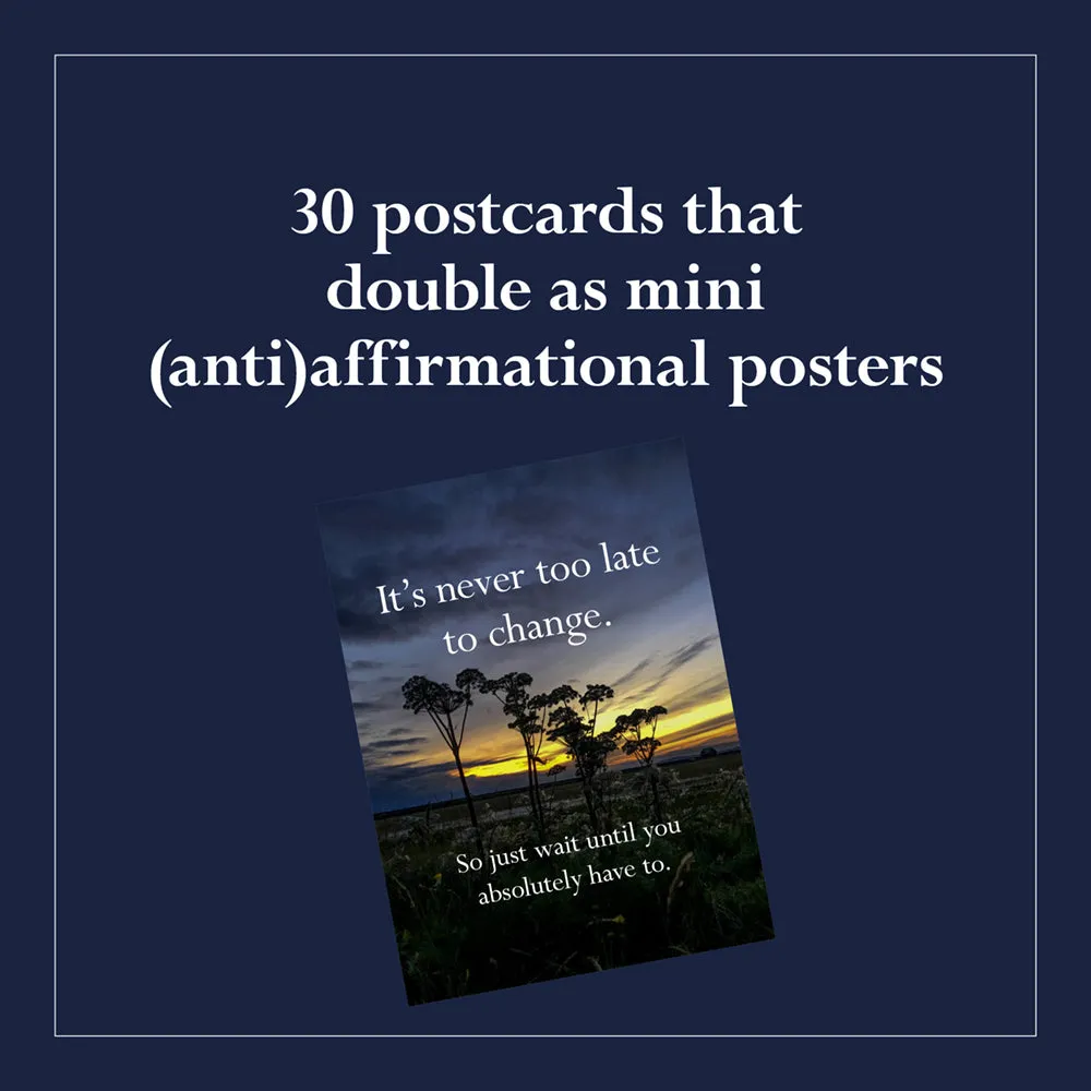Disappointing Affirmations 30 postkortbok humor gave