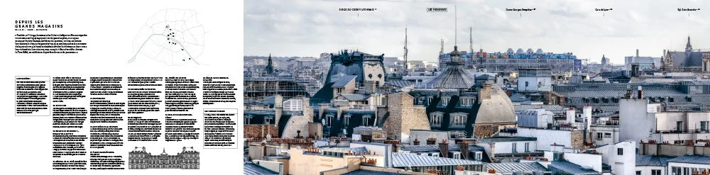 Abrams Rooftop Paris innbundet panoramabok gave slipcase