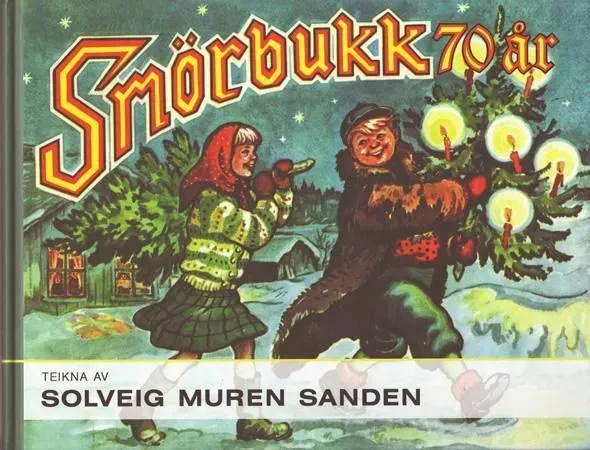 Bokia Smørbukk 70 år bok innbundet pent brukt