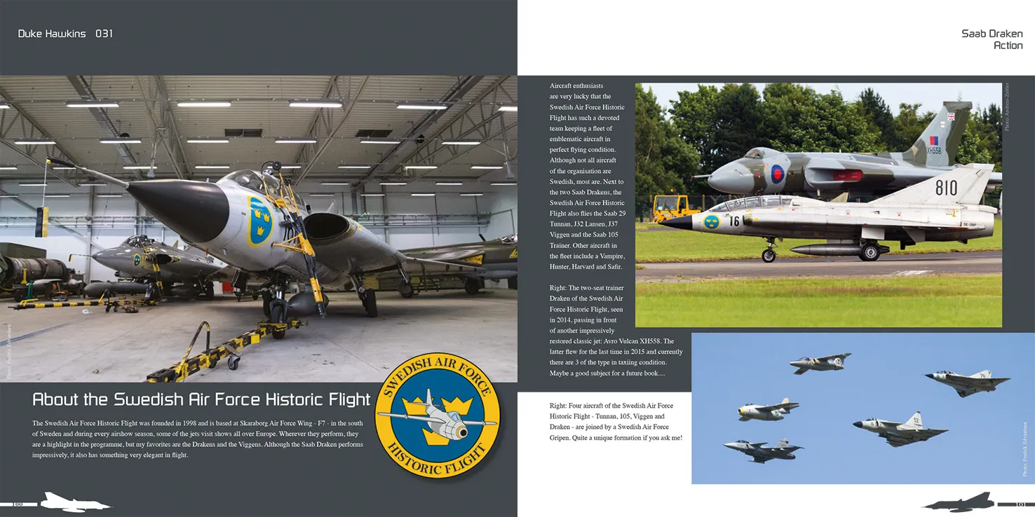 Duke Hawkins Saab 35 Draken bok jagerfly