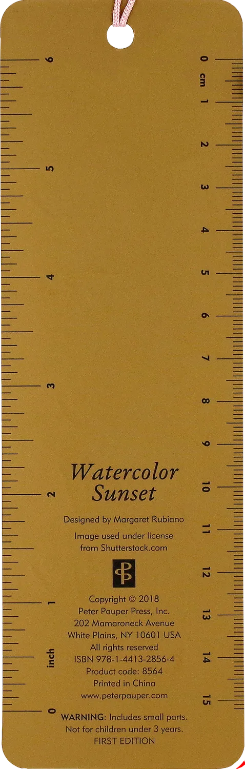 Peter Pauper Press Watercolor Sunset bokmerke perler rosa