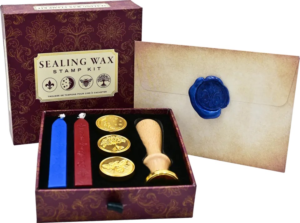 Peter Pauper Press Sealing Wax stempelsett 4 stempler voks